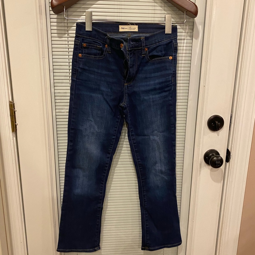 Crop flare high rise Gap jeans